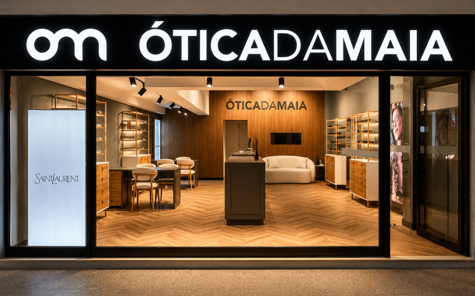 Interior da Ótica da Maia